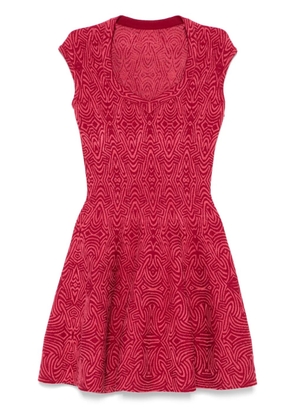 Alaïa Pre-Owned 2016 monogram-jacquard dress - Red