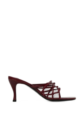 BY FAR Malaya Sour knotted leather sandals - Red