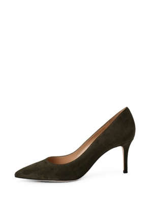 Gianvito Rossi Gianvito 70 pointed-toe suede heeled pumps - Green