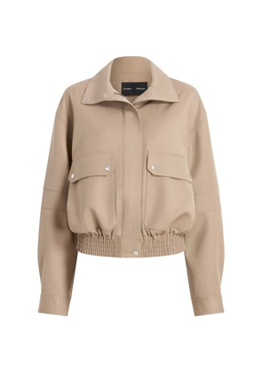 Proenza Schouler Aviva jacket in wool gabardine - Neutrals