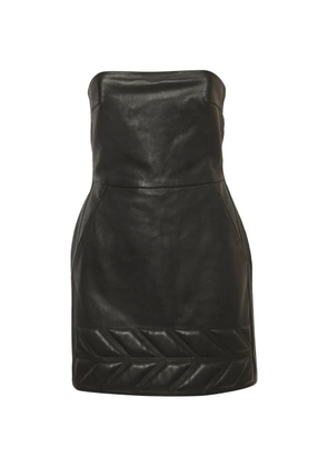 David Koma strapless quilted dress - Black