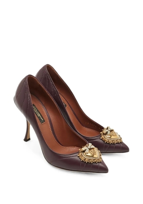 Dolce & Gabbana Pre-Owned Devotion quilted pumps - Purple