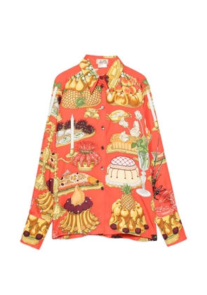 Hermès Pre-Owned 1990s graphic-print shirt - Red