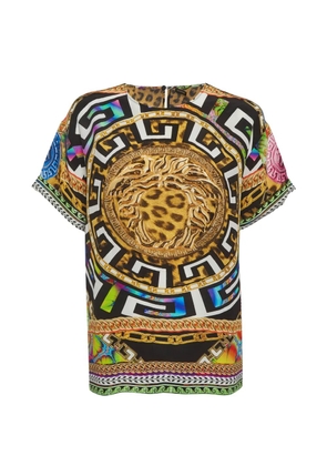 Versace Pre-Owned Medusa leopard-print top - Yellow