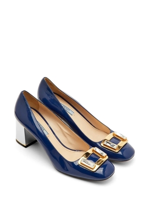 Prada Pre-Owned crystal buckle pumps - Blue