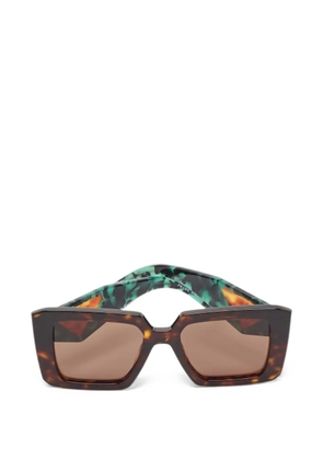 Prada Pre-Owned Symbole squared sunglasses - Brown
