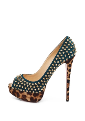 Christian Louboutin Pre-Owned Lady Peep Spikes platform pumps - Green
