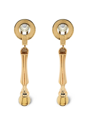 Burberry Pre-Owned polished-finish drop earrings - Gold