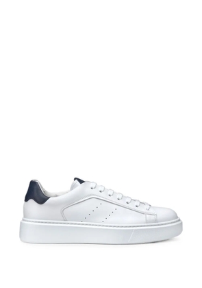 Doucal's perforated-detail leather sneakers - White
