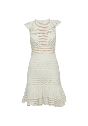 ZIMMERMANN ruffled lace midi dress - White