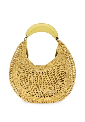 Chloé Summer Banana logo-embroidered shoulder bag - Neutrals