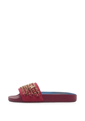 CHANEL Pre-Owned Tropiconic CC chain slides - Red