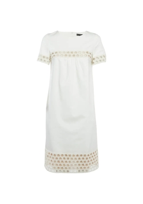 Weekend Max Mara lace-insert gabardine mini dress - White