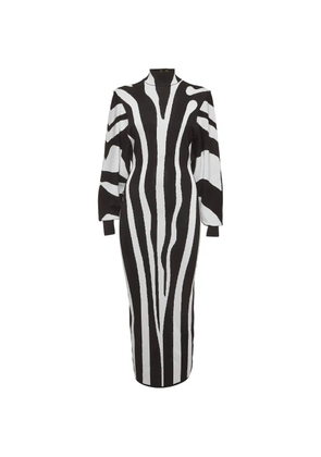 Balmain Pre-Owned high-neck midi dress - Black