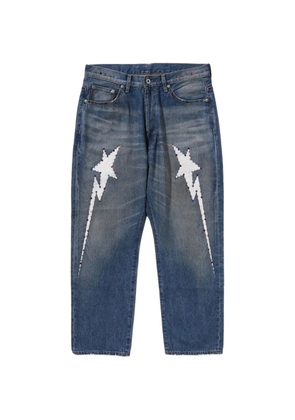 A BATHING APE® Color Stone crystal-embellished jeans - Blue