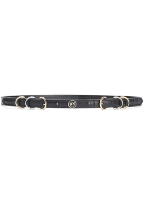 PINKO crocodile-effect leather belt - Black