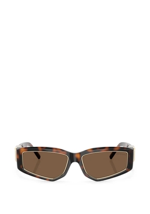 Tiffany & Co Eyewear tortoiseshell-effect geometric-frame sunglasses - Brown