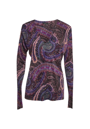 Etro Pre-Owned Paisley-print long-sleeve T-shirt - Black