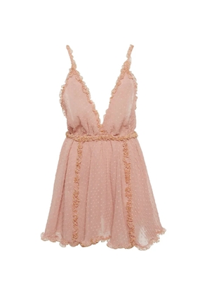 424 swiss-dot mini dress - Pink
