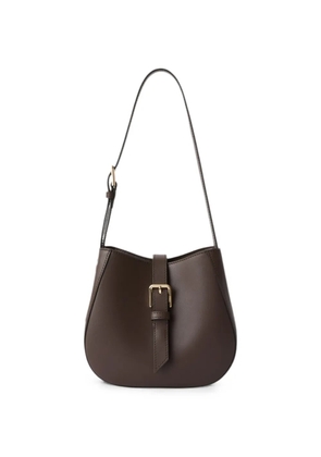 Furla large buckle-detail leather bucket bag - Brown