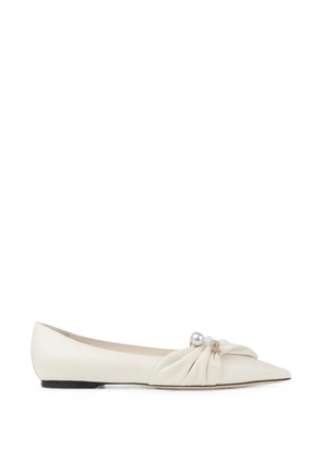 Jimmy Choo Rafi pearl-embellished ballet flats - Neutrals