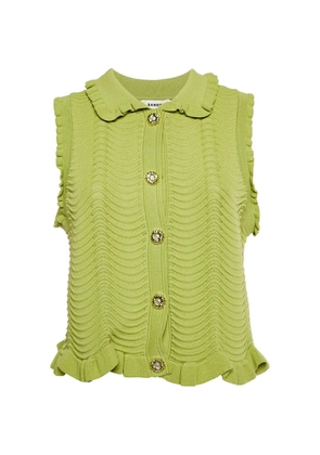 SANDRO textured sleeveless top - Green