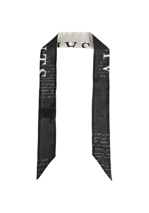 AllSaints Script silk scarf - Black