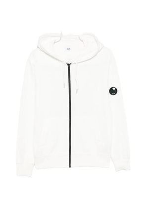 C.P. Company Lens-detail zip-up hoodie - White