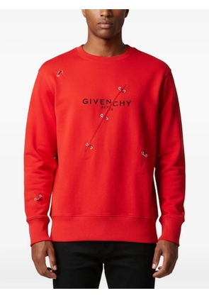 Givenchy Pre-Owned Trompe L'oeil-ring hoodie - Red