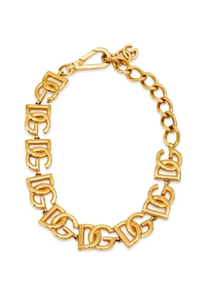 Dolce & Gabbana Pre-Owned DG Logo chain choker necklace - Gold