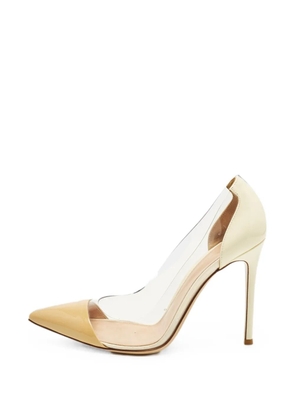Gianvito Rossi Plexi patent leather pumps - White