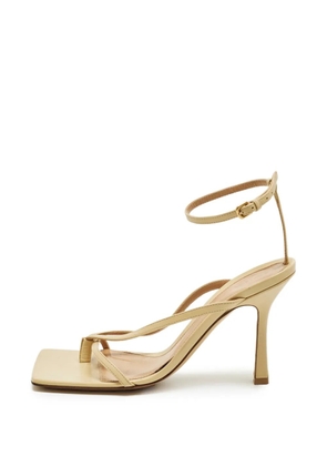 Bottega Veneta Pre-Owned Stretch-thong ankle-strap sandals - Neutrals