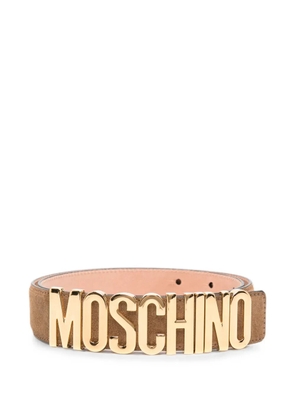 Moschino logo-plaque belt - Neutrals