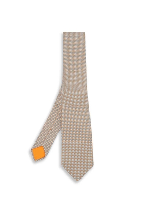 Hermès Pre-Owned patterned silk tie - Orange