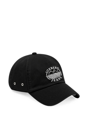 Iceberg logo-embroidered baseball cap - Black