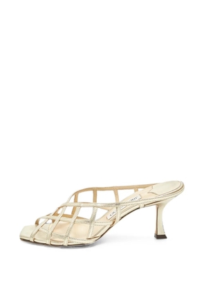 Jimmy Choo Pre-Owned Sai leather heeled sandals - Gold