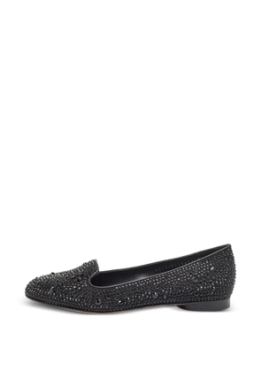 Gina crystal-embellished ballet flats - Black