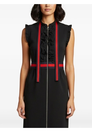 Gucci Pre-Owned ruffle-detail midi dress - Black