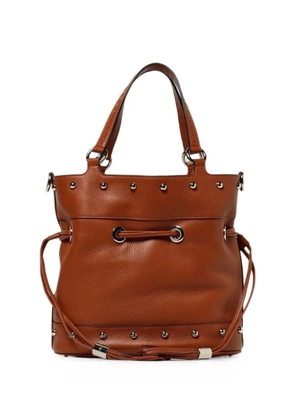 Lancel stud-embellished tassel-detail bucket bag - Brown