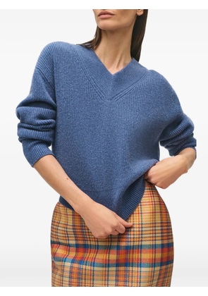 Brandon Maxwell Maris rib-knit sweater - Blue