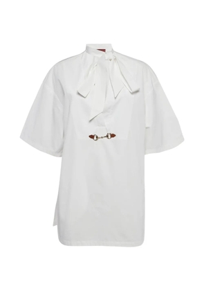 Gucci Pre-Owned tie-neck blouse - White