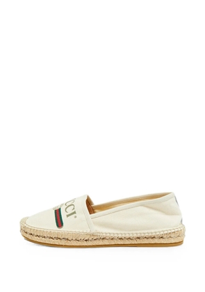 Gucci Pre-Owned logo-print canvas espadrilles - Neutrals