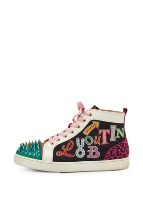 Christian Louboutin Pre-Owned Lou Spikes leather sneakers - Black