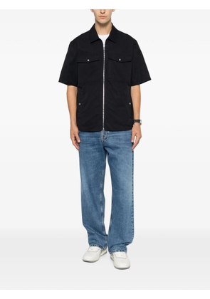 Moncler zip-up short-sleeve overshirt - Blue