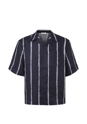 COMMAS Shibori-stripe linen shirt - Blue