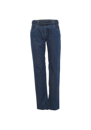 Prada Pre-Owned straight-leg belted jeans - Blue