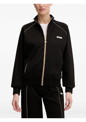GUESS USA logo-patch zip-up track jacket - Black