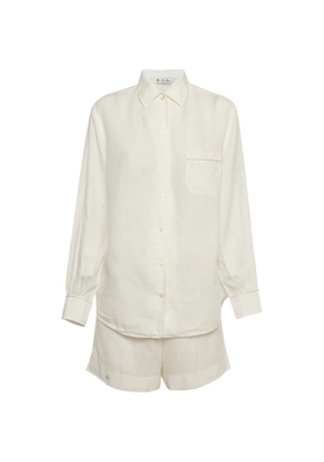 Loro Piana Pre-Owned linen shirt and shorts set - White