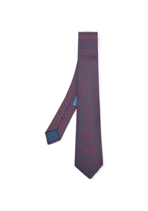 Hermès Pre-Owned AT'H Twillbi silk tie - Blue