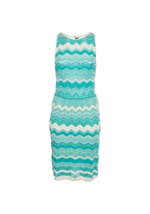 Missoni Pre-Owned zig-zag sleeveless dress - Blue